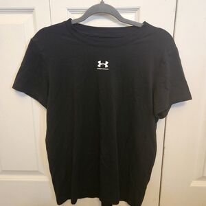 Under Armour Black Women's Short Sleeve Crewneck Logo Tee
